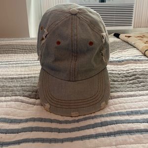 Distressed Denim Cap